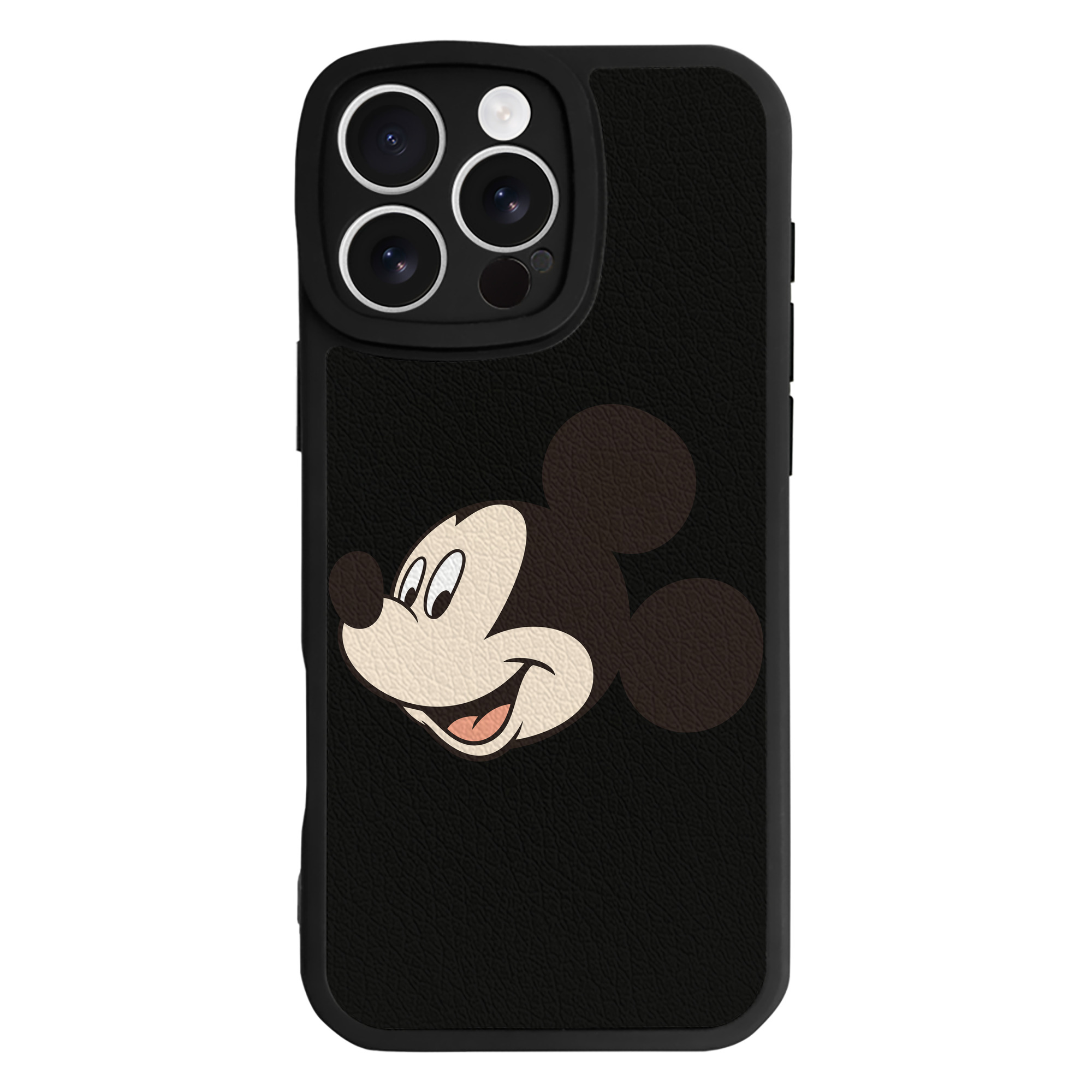 （画像用） ミッキーマウス Mickey Mouse 【iPhone 16シリーズ対応】シリコンスマホケース（レザー調） 材質：シリコン